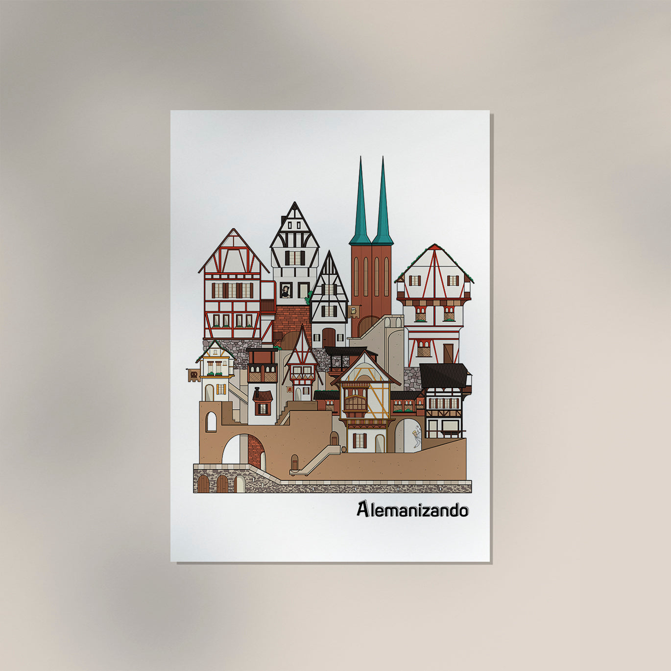 Berlin City Art Print by Alemanizando