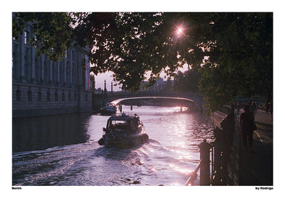 Boat and the Spree in Berlin Photo Print by Alemanizando