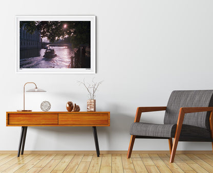 Boat and the Spree in Berlin Photo Print by Alemanizando