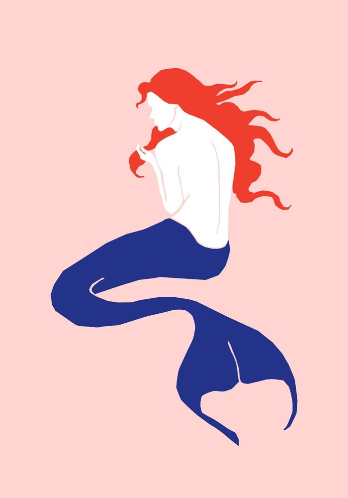 Mermaid Pink Poster