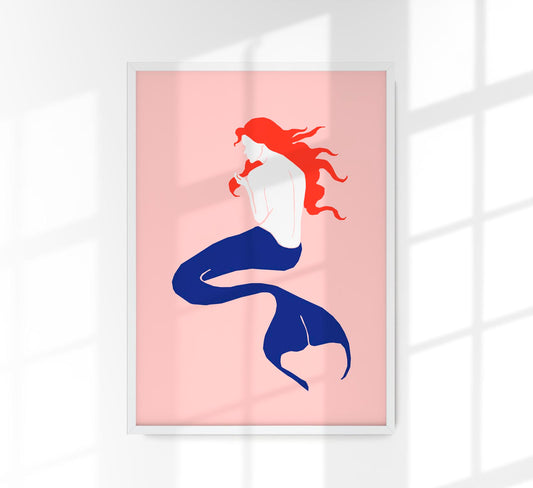 Mermaid Pink Poster