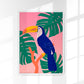 Tropical Toucan Pink Art Poster