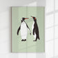 Penguins Green Poster