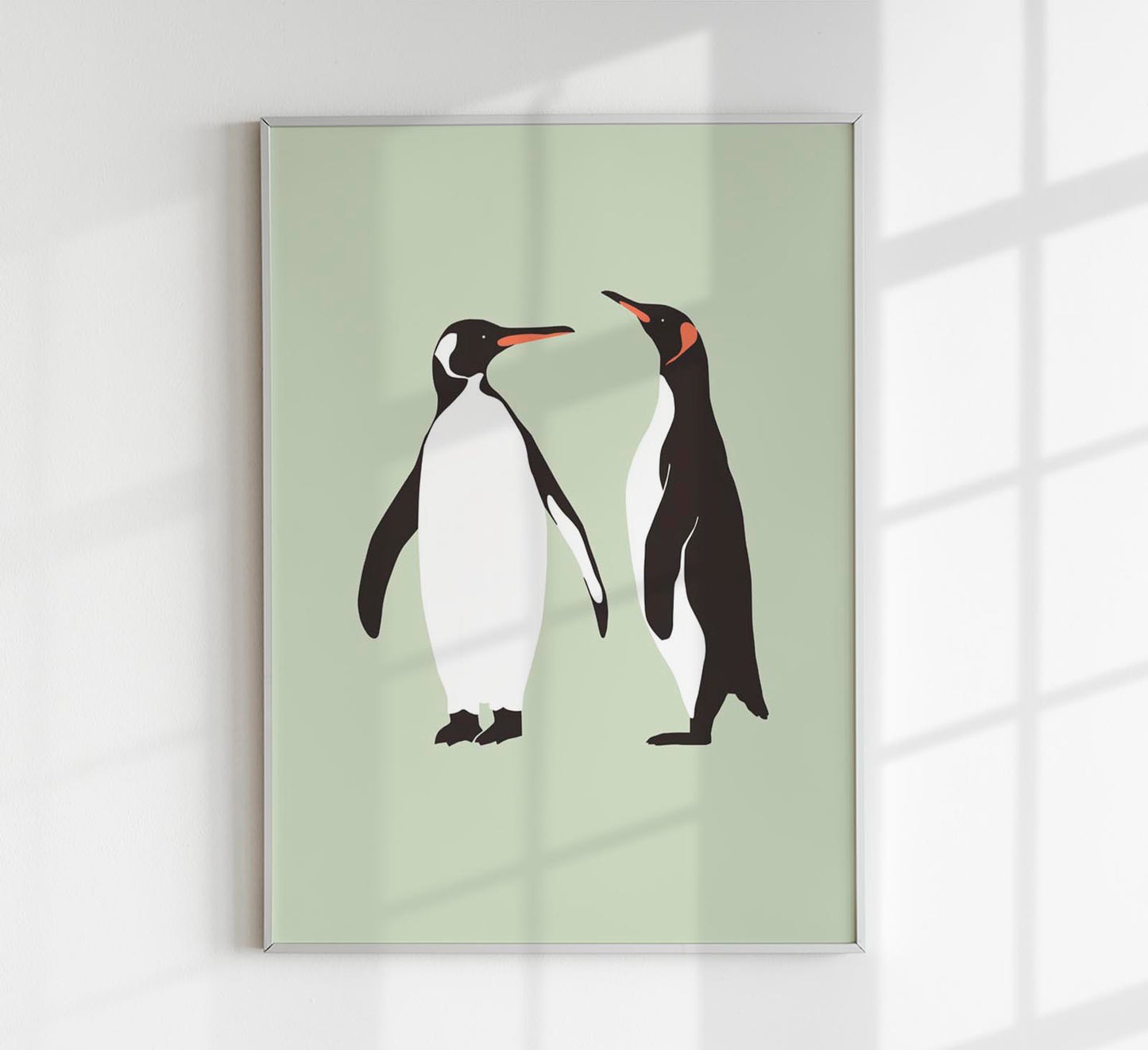 Penguins Green Poster