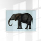 Blue Elephant Animal Illustration