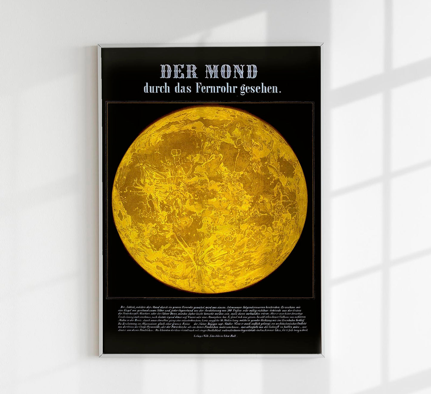 Moon Through Telescope Astronomical Poster