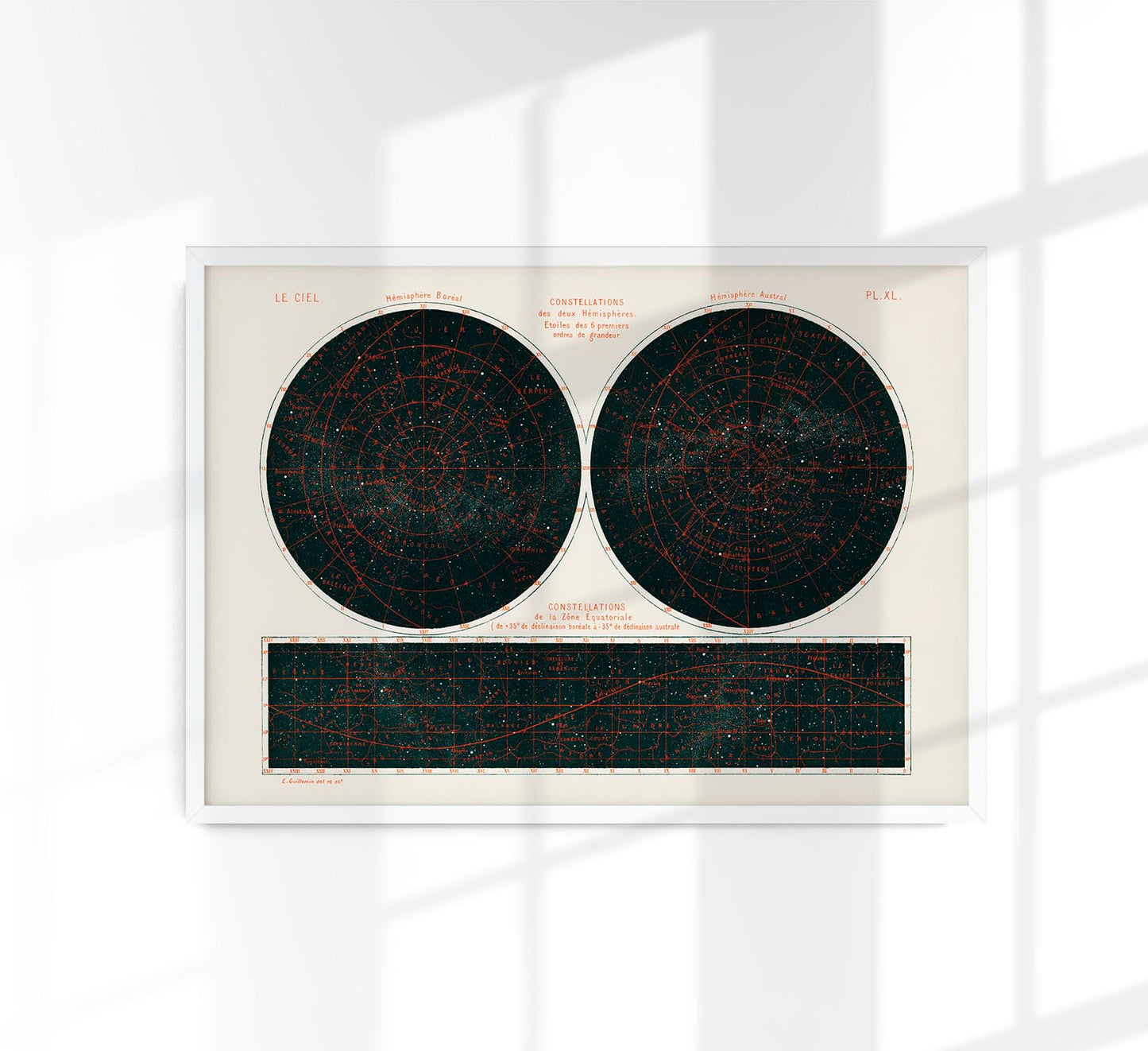 Night Sky Constellations Astronomical Chart