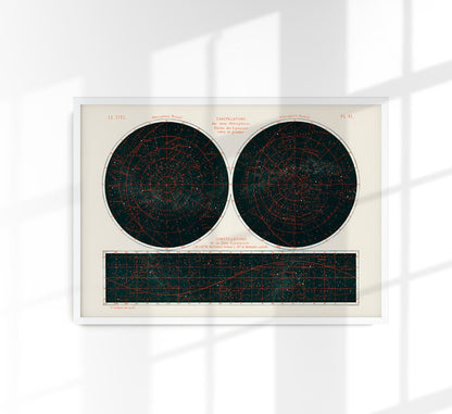 Night Sky Constellations Astronomical Chart