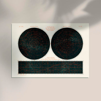 Night Sky Constellations Astronomical Chart