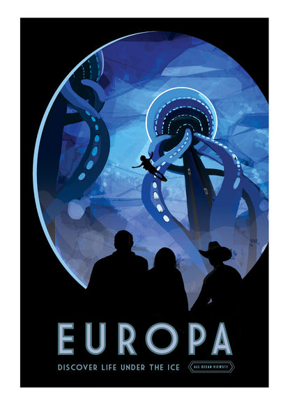 Europa Space Poster