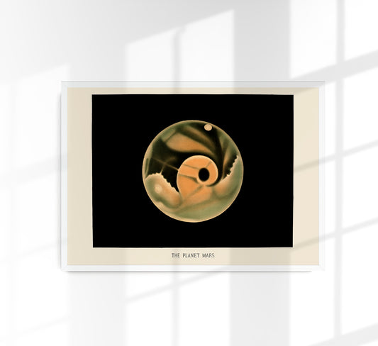 Mars by Trouvelot Astronomical Illustration