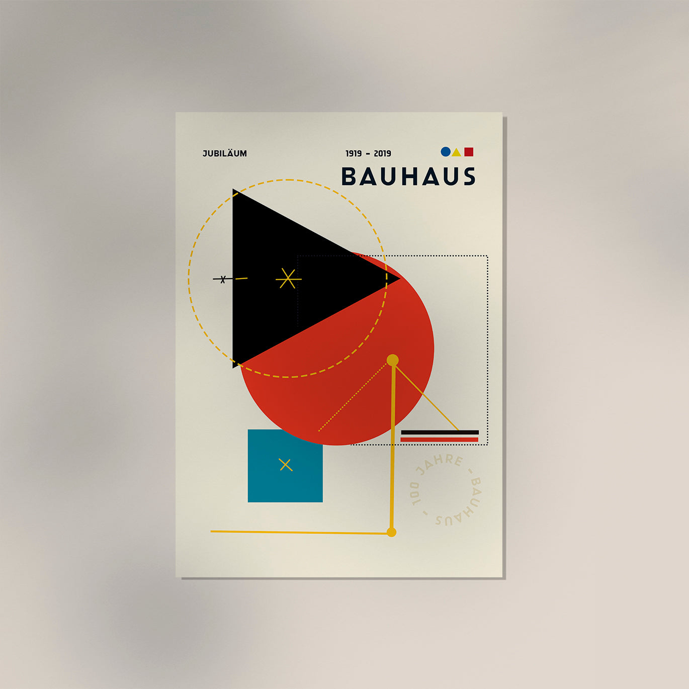 Bauhaus Geometric Poster