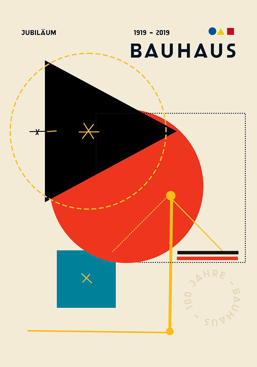 Bauhaus Geometric Poster