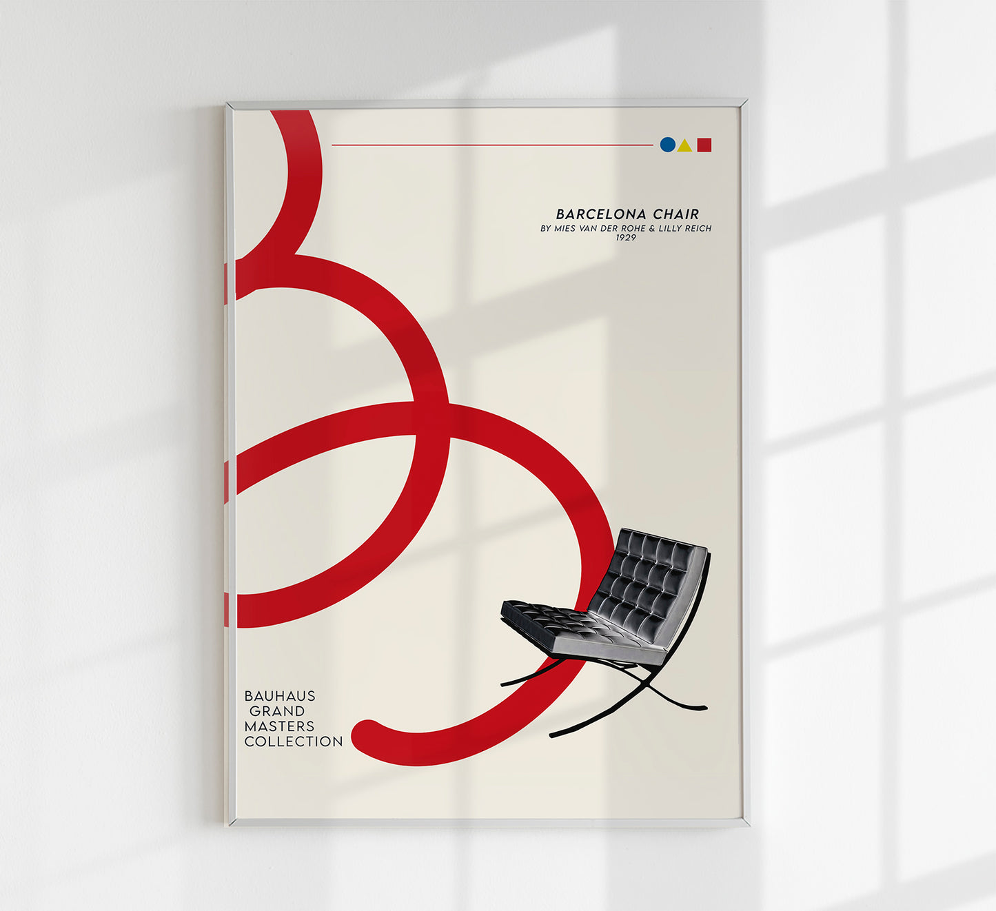 Barcelona Chair by Bauhaus Masters Art Poster