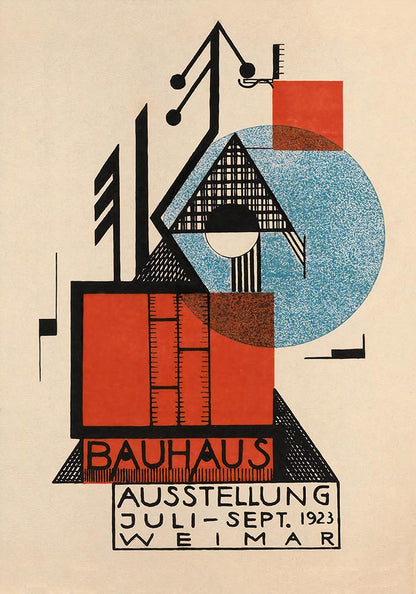 Bauhaus 1923 Weimar Exhibition by Rudolf Baschant Art Poster