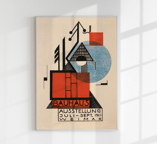 Bauhaus 1923 Weimar Exhibition by Rudolf Baschant Art Poster