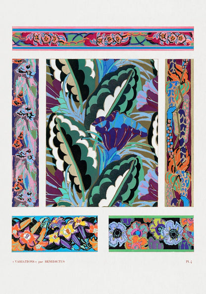 Vintage geometric floral motifs n. 4 by Édouard Bénédictus