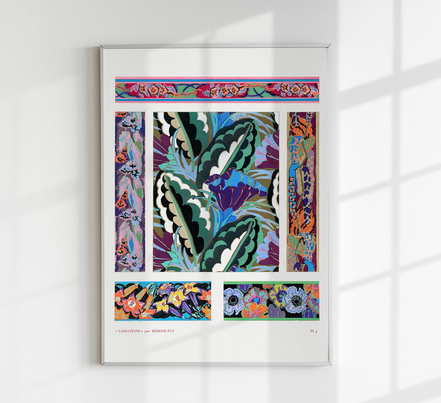 Vintage geometric floral motifs n. 4 by Édouard Bénédictus