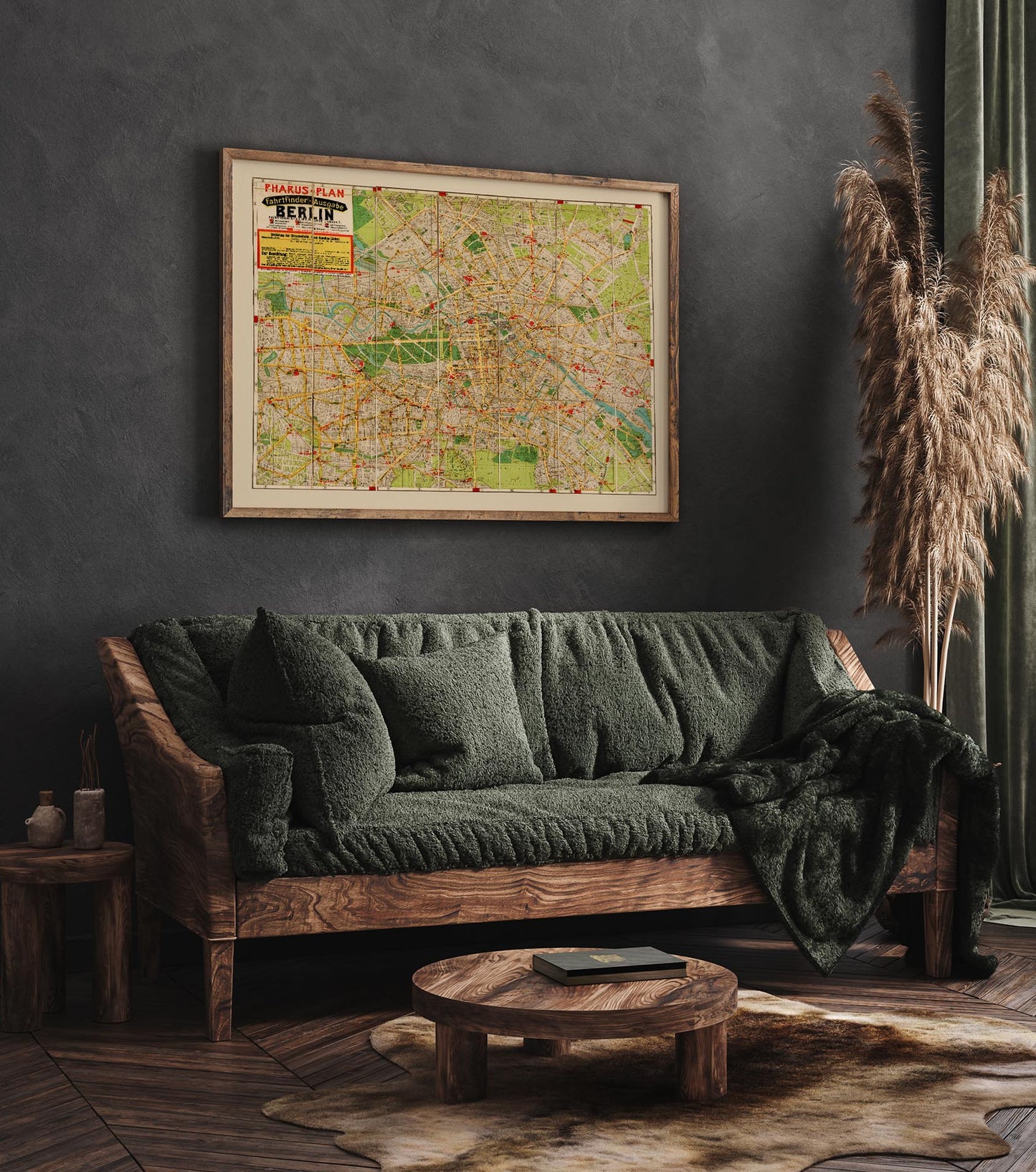 Antique 1922 Berlin Pharus Map Poster