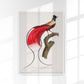 Red Bird of Paradise Animal Print