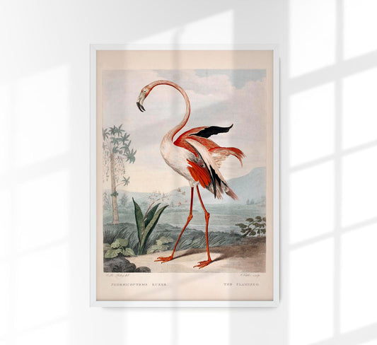 Pink Flamingo Vintage Poster