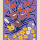 Berlin Plants and Flowers Purple Graphic Art Poster