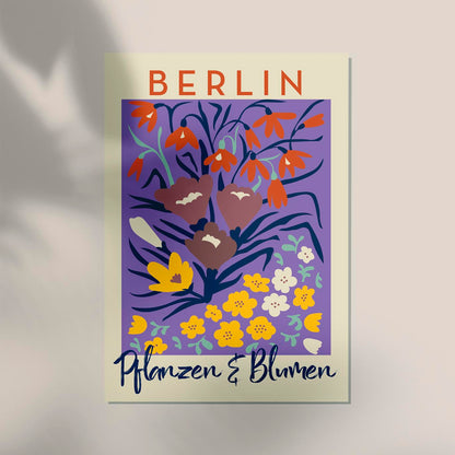 Berlin Plants and Flowers Purple Graphic Art Poster