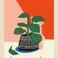 Berlin Plants and Flowers Red Graphic Art Poster