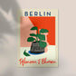 Berlin Plants and Flowers Red Graphic Art Poster