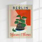 Berlin Plants and Flowers Red Graphic Art Poster