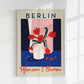 Berlin Plants and Flowers Red and Blue Graphic Art Poster