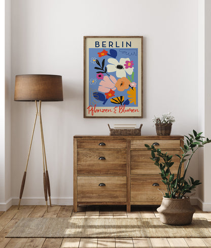 Berlin Plants and Flowers Colorful Graphic Art Poster