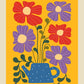 Berlin Plants and Flowers Yellow Graphic Art Poster