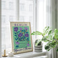 Berlin Plants and Flowers Purple and Blue Graphic Art Poster