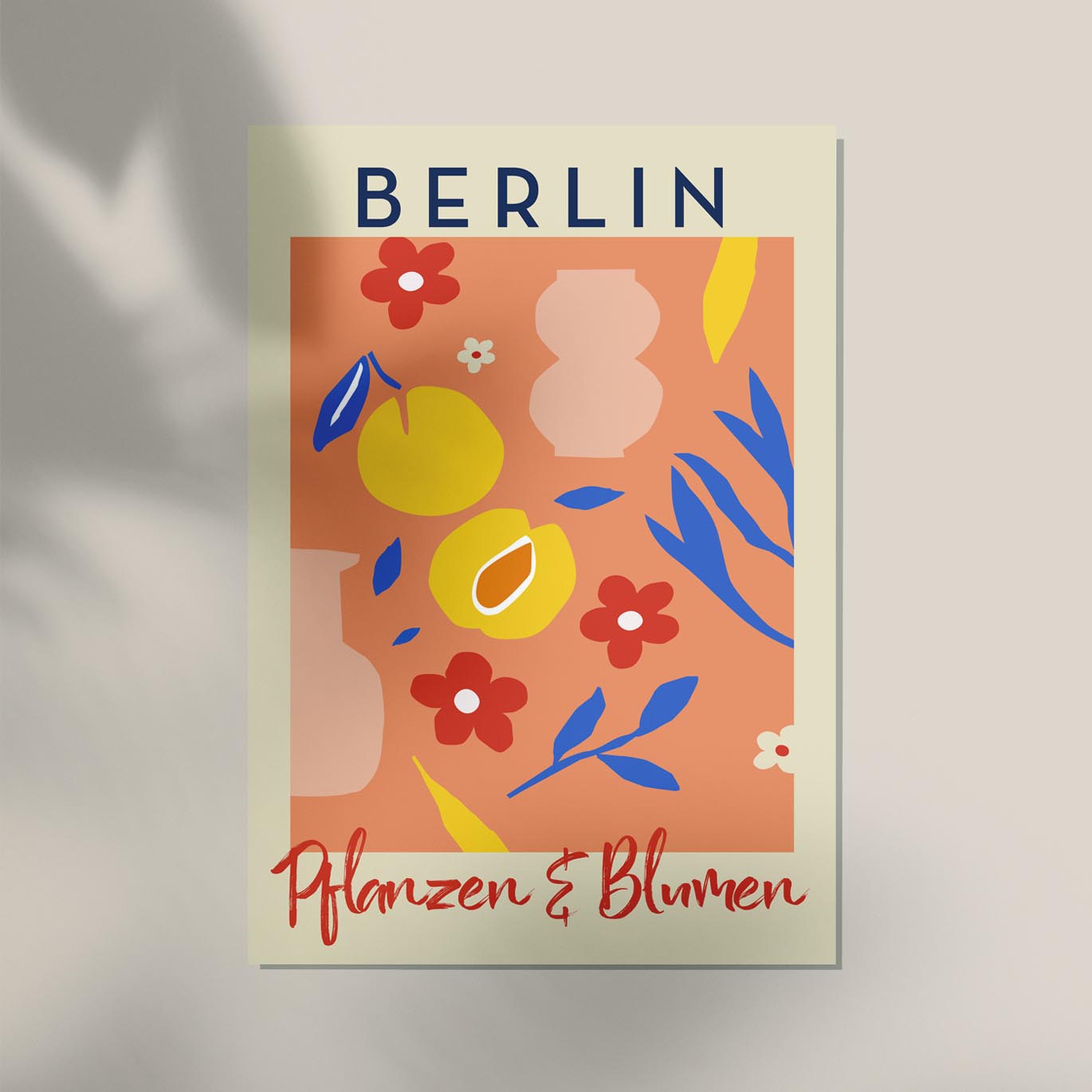 Berlin Plants and Flowers Salmone Berlino Art Poster