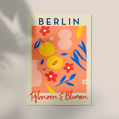 Berlin Plants and Flowers Salmone Berlino Art Poster