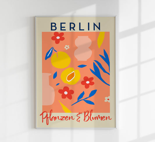 Berlin Plants and Flowers Salmone Berlino Art Poster
