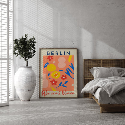 Berlin Plants and Flowers Salmone Berlino Art Poster