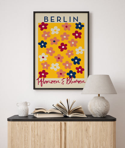 Berlin Plants and Flowers Daisy Art Poster