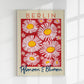 Berlin Plants and Flowers Daisy Red Art Poster