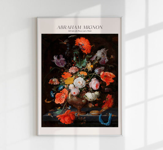 Flowers by Abraham Mignon Poster
