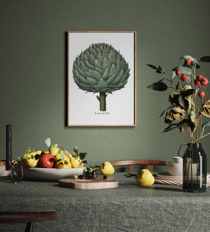 Artichoke White Poster