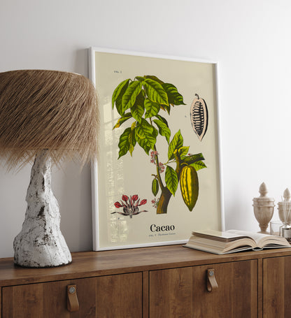 Cacao Botanical Light Poster