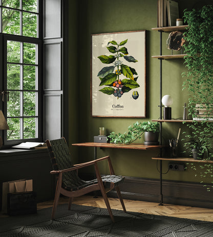 Coffee Botanical Light Poster