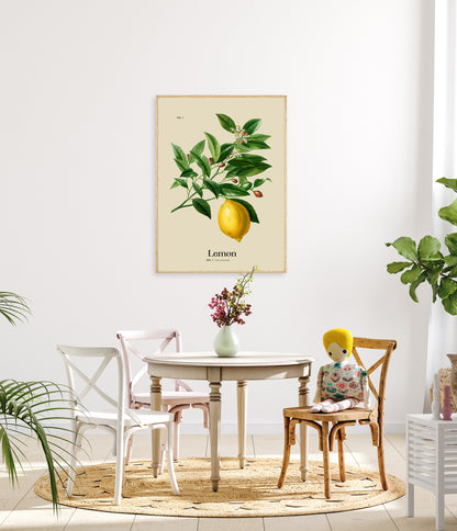 Lemon Botanical Light Poster