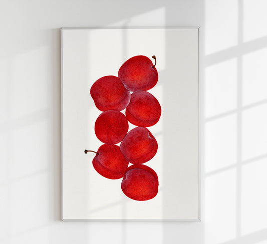 Cherries Botanical Poster