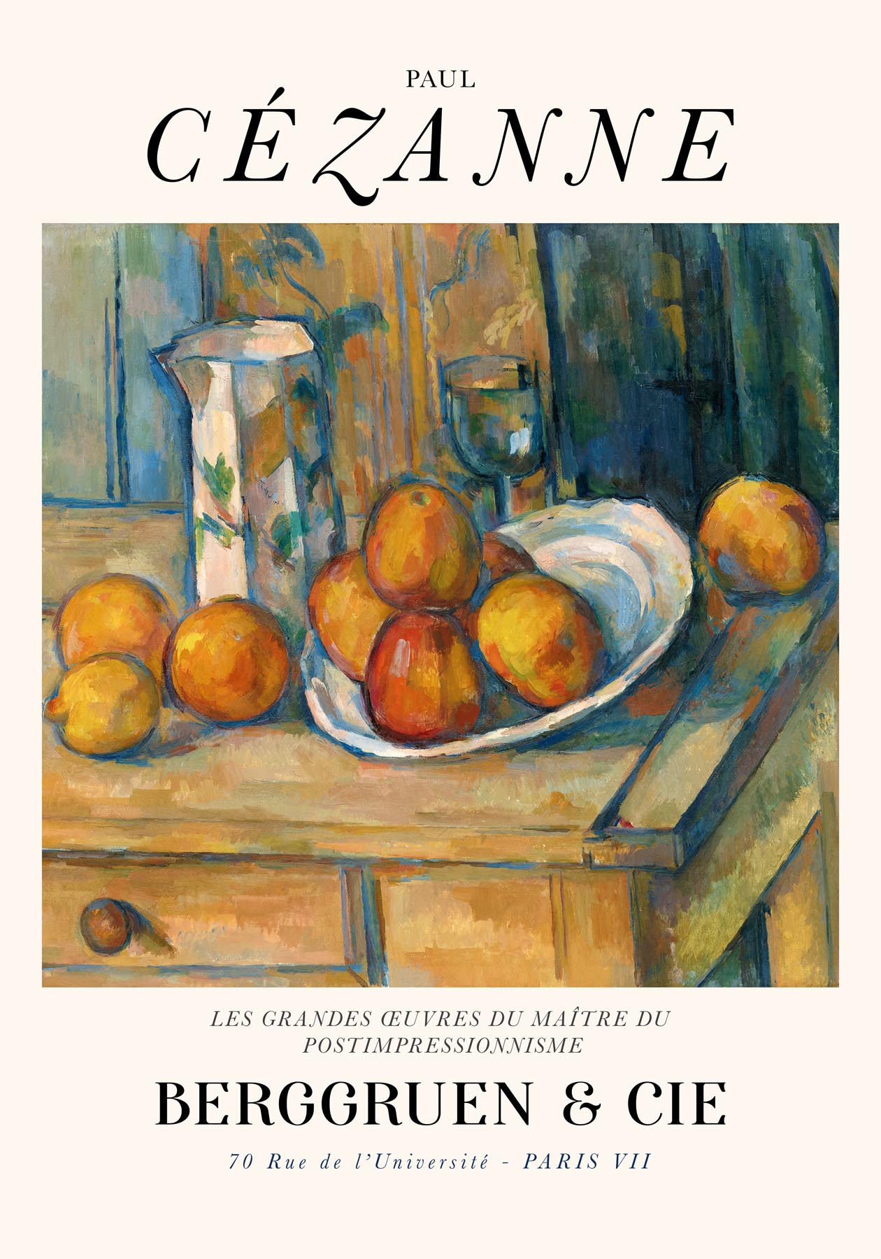 Still Life with Milk Jug Art Exhibition Paul Cezanne Exhibition Poster