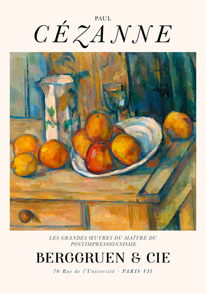 Still Life with Milk Jug Art Exhibition Paul Cezanne Exhibition Poster