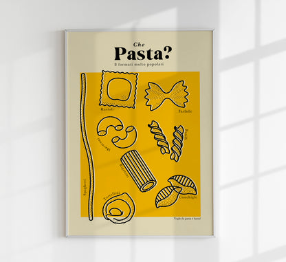 Che Pasta Chart Graphic Art Poster