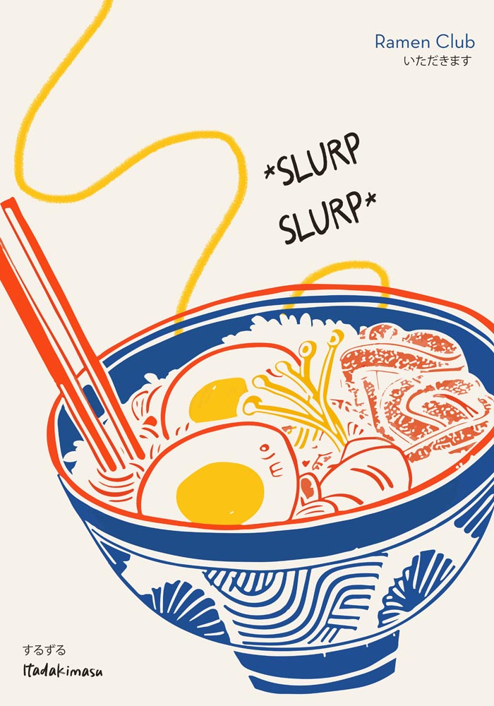 Ramen Club Graphic Art Poster